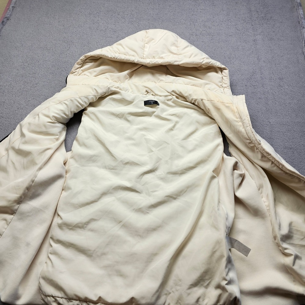 Tahari Puffer Vest Womens 3X Cream Insulated Regular Fit Drawcord Hood Full‎ Zip - Picture 12 of 14